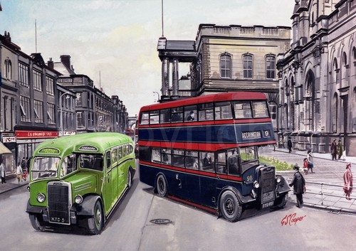 Accrington town centre - centre, 1950's