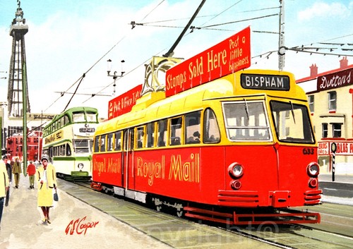 Blackpool tram royal mail - tram,