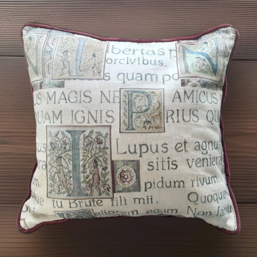 Latin script cushion vintage - script,