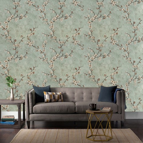 Lime green floral - floral, wallpaper