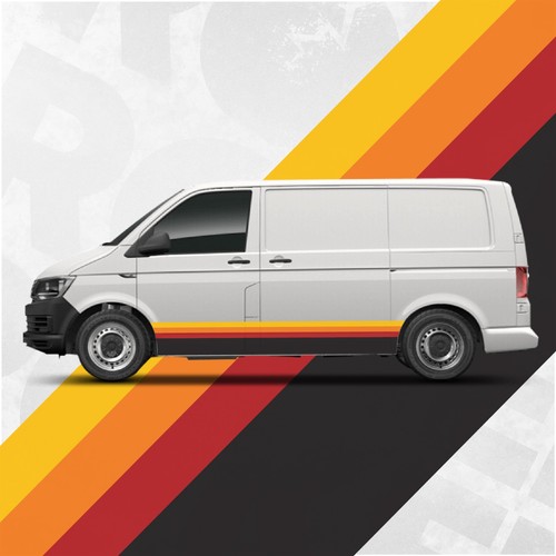 Retro colour side stripe wrap - retro,