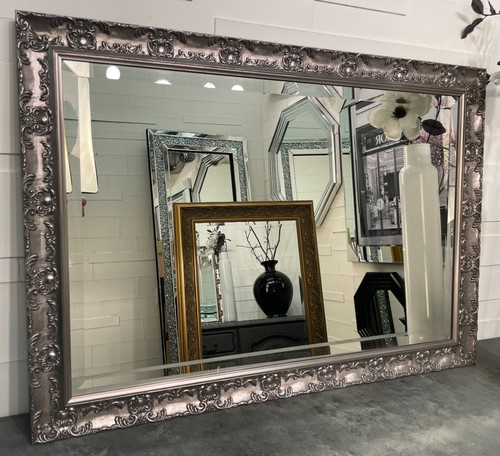 Antique silver mirror - antique,