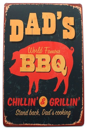 Dads world famous bbq - famous, metal