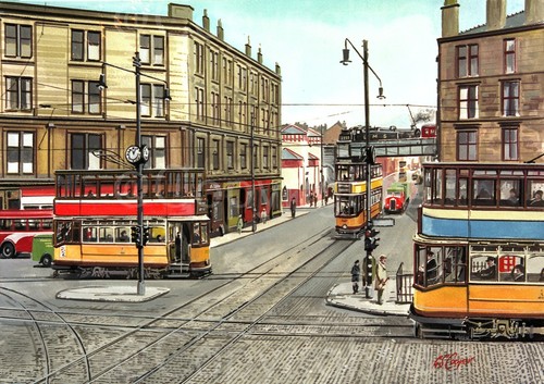 Glasgow gorbals street trams - glasgow,