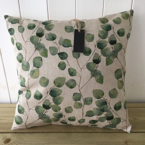 Cushion cover eucalyptus - cushion, leaf