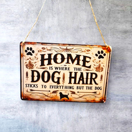 Funny home where dog hair - home,