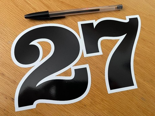 Retro race number - race,