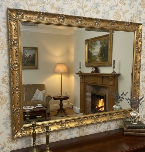 Antique gold mirror - mirror, vintage