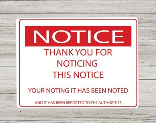Vintage notice the - the,