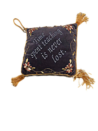 Vintage hand made pillow with - made,