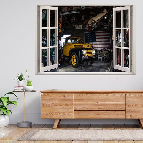 Vintage pickup truck garage - vintage,