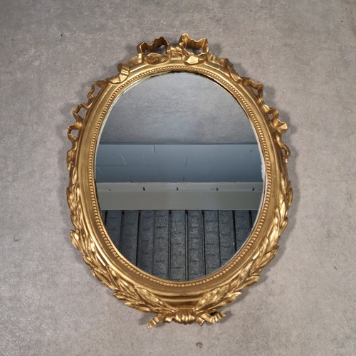 Vintage oval gilt - oval, wall
