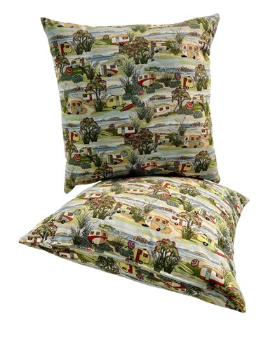 Retro caravan cushions - retro,