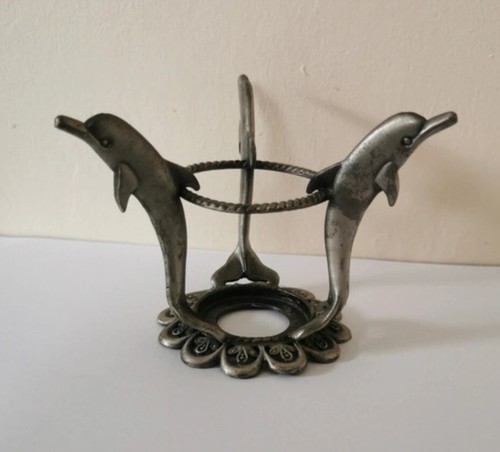 Vintage pewter dolphin - pewter,