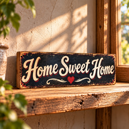 Home sweet - sweet, sign