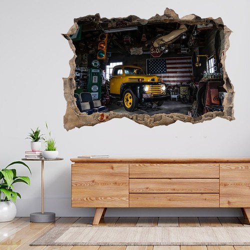 Vintage pickup truck - pickup, garage