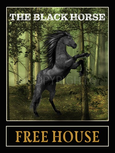 Black horse traditional - black,