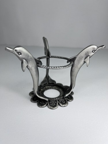 Vintage pewter dolphin - vintage,