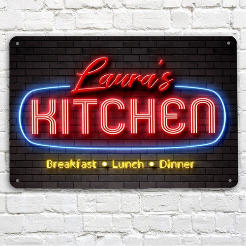 Personalised kitchen neon - personalised,