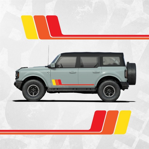 Racing retro side stripe - racing, decal