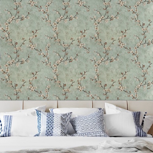 Vintage retro floral bedroom - vintage,
