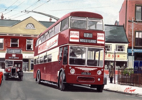 Reading 1960 trolleybus no - 1960's,