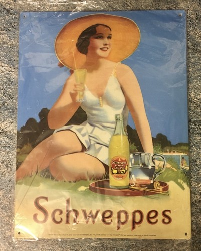 Scweppes retro metal wall - scweppes,