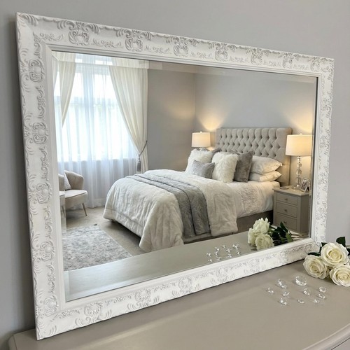 Antique white mirror vintage - antique,