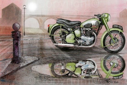 Bsa star twin - star, 1950's