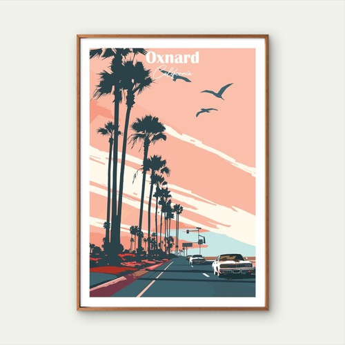 Usa oxnard california retro - california,