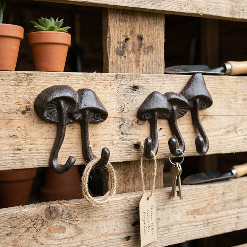 Cast iron mushroom - iron, wall