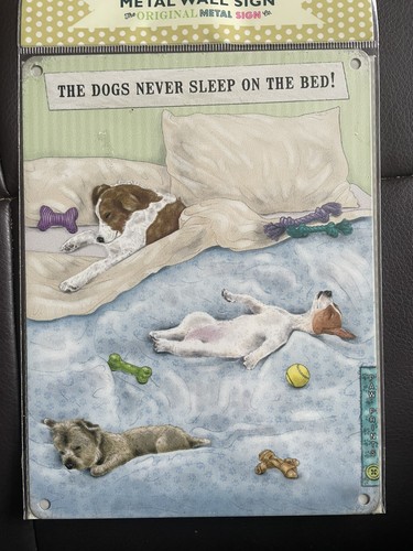 Wall metal plaque dogs - wall,
