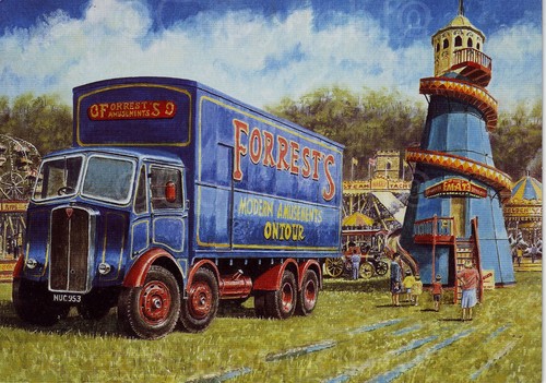 Village fairground scene - village, 1960'