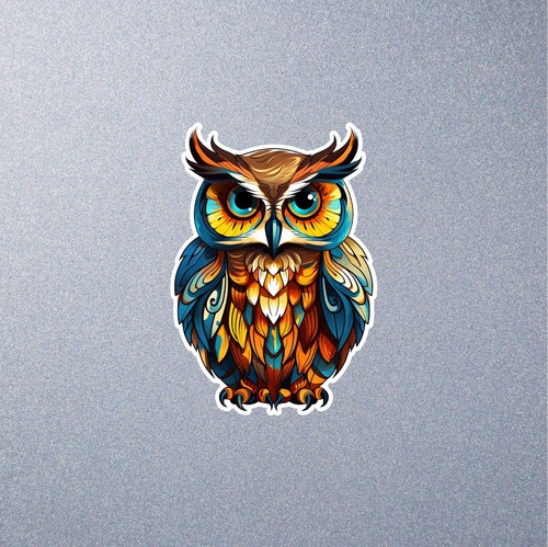 Owl car sticker vinyl decal - decal,