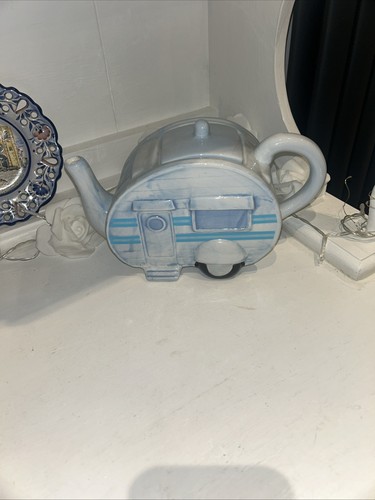 Vintage retro caravan - retro, teapot