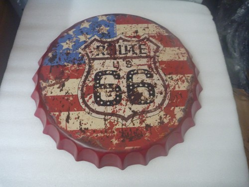 Route sign metal bottle top - 66,