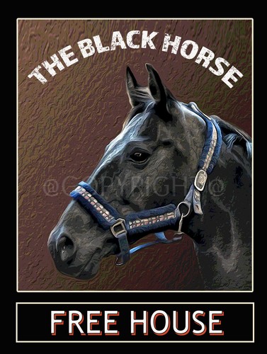 Black horse traditional - black,