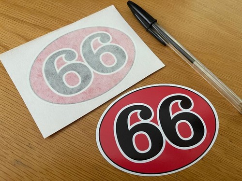 Retro race number - number, 66