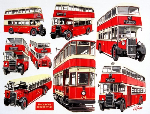 Stockport corporation bus - corporation,