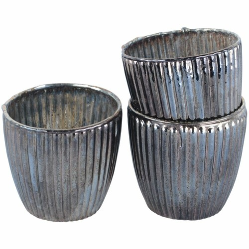 Silver candle holder 1x - silver,