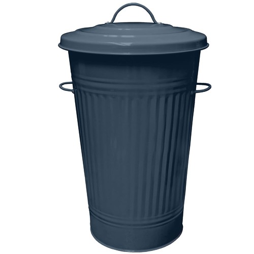Retro dustbin metal bin - bin, waste