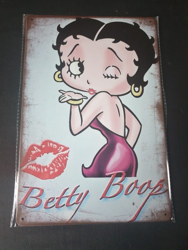 Betty boop kiss metal sign - boop,
