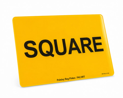 Square rear number - square,