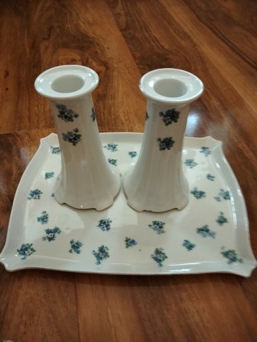 Tray with candle holders white - tray,
